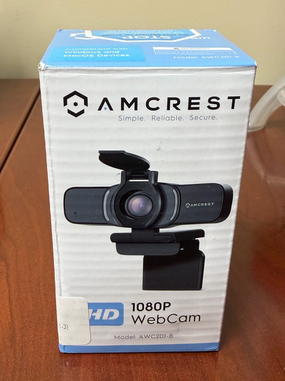Crest Black Webcam 1080P USB with Clip Mount